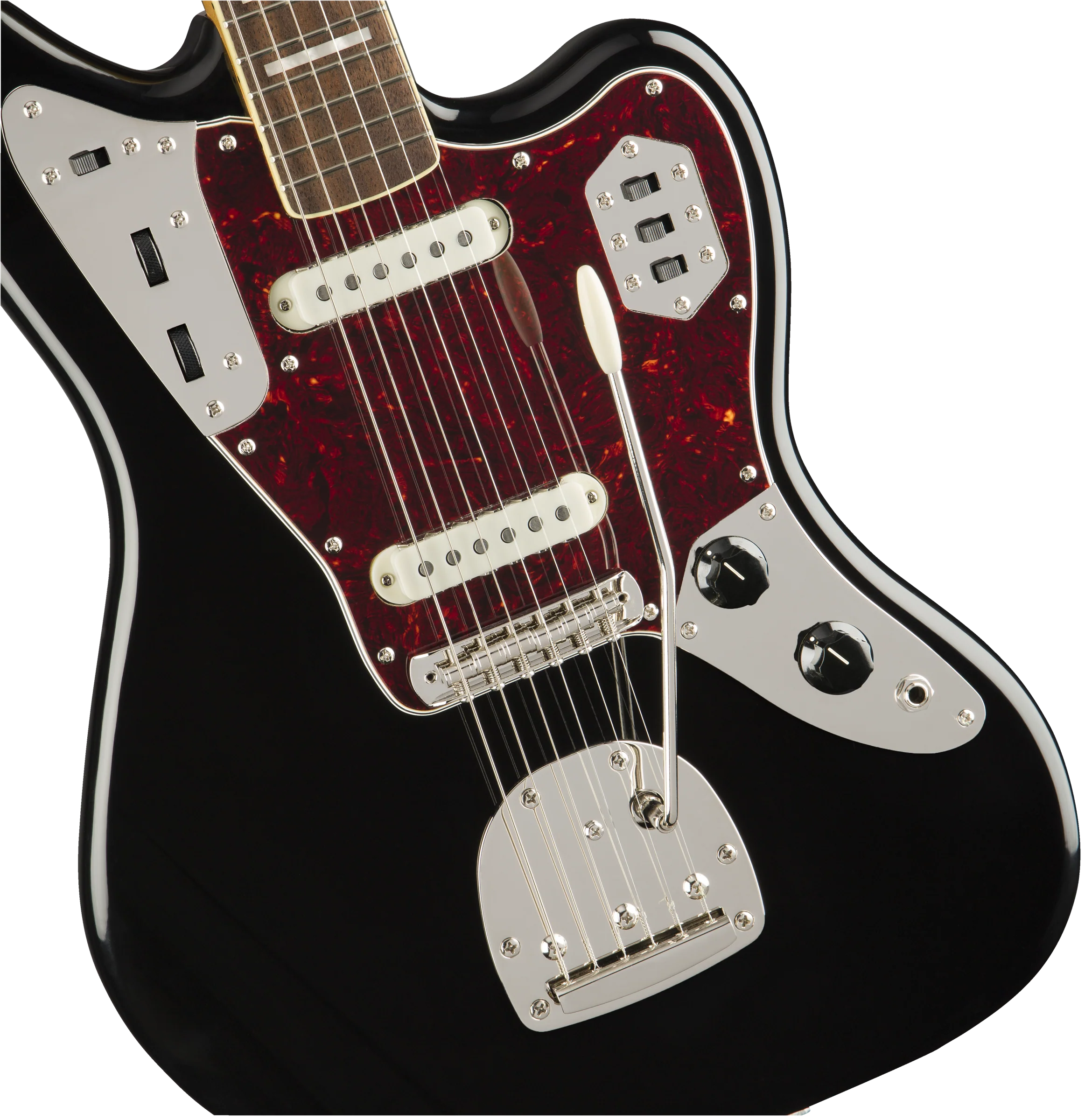 Fender Squier Classic Vibe '70s Jaguar - Black - Image 6
