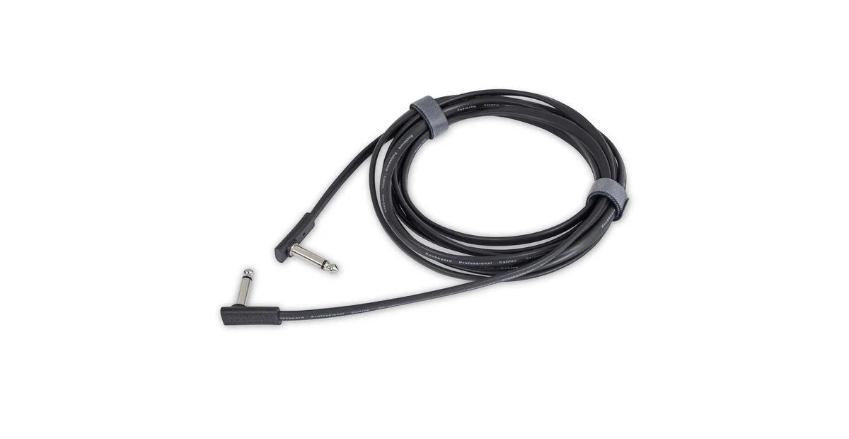 Warwick Rockboard Flat Instrument Cable (angled/angled) BLK