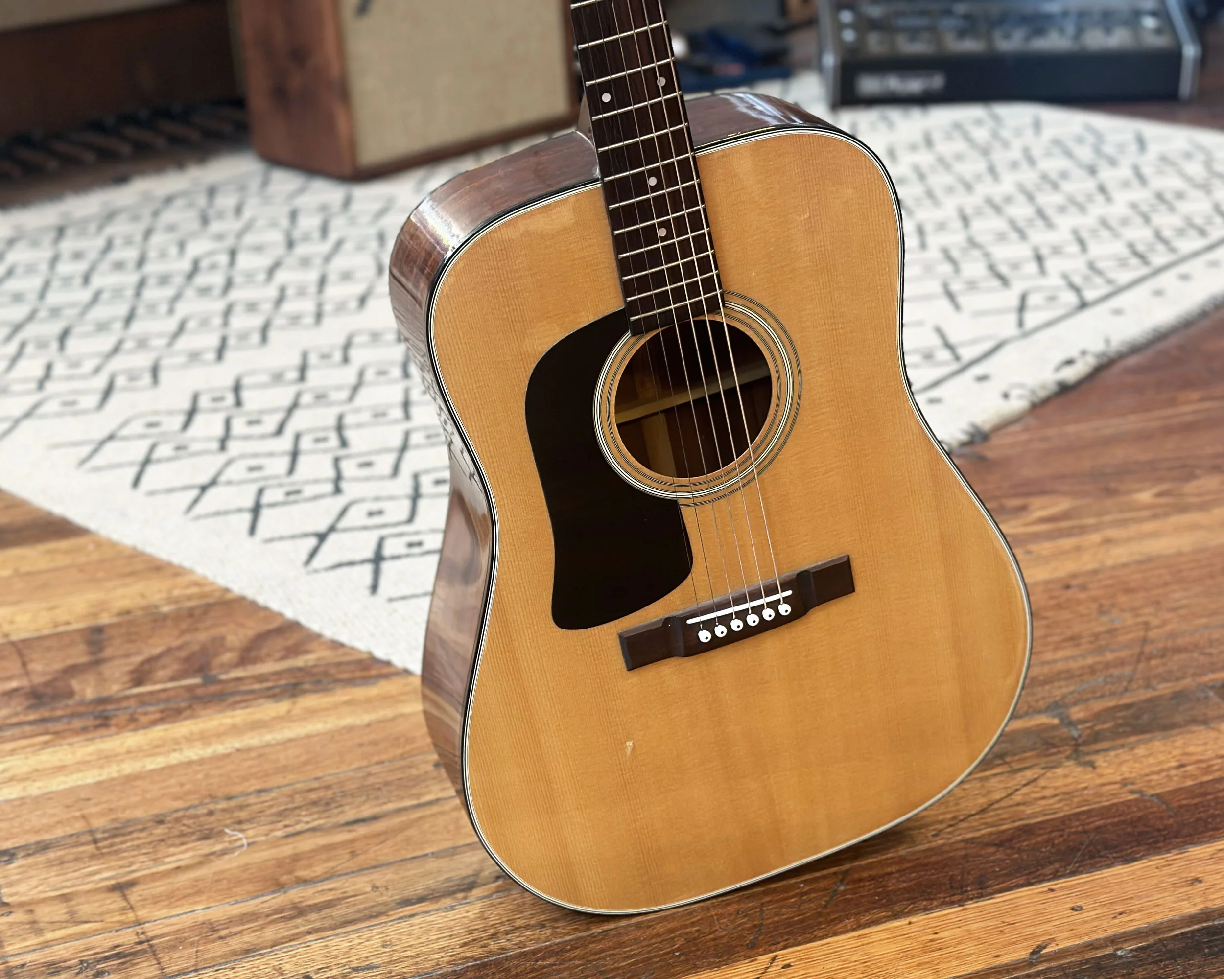 Late '80s Washburn D-15L Left Handed Dreadnought Japan - Image 9