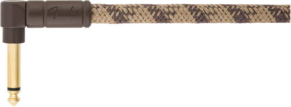 Fender 10' Angled Festival Instrument Cable Pure Hemp Brown Stripe - Image 3