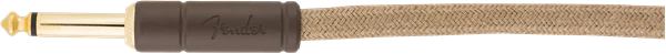 Fender 18.6' Angled Festival Instrument Cable Pure Hemp Natural - Image 3