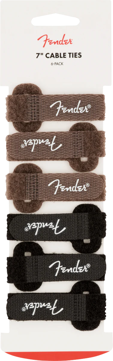 Fender 7" Cable Ties Black and Brown - Image 2