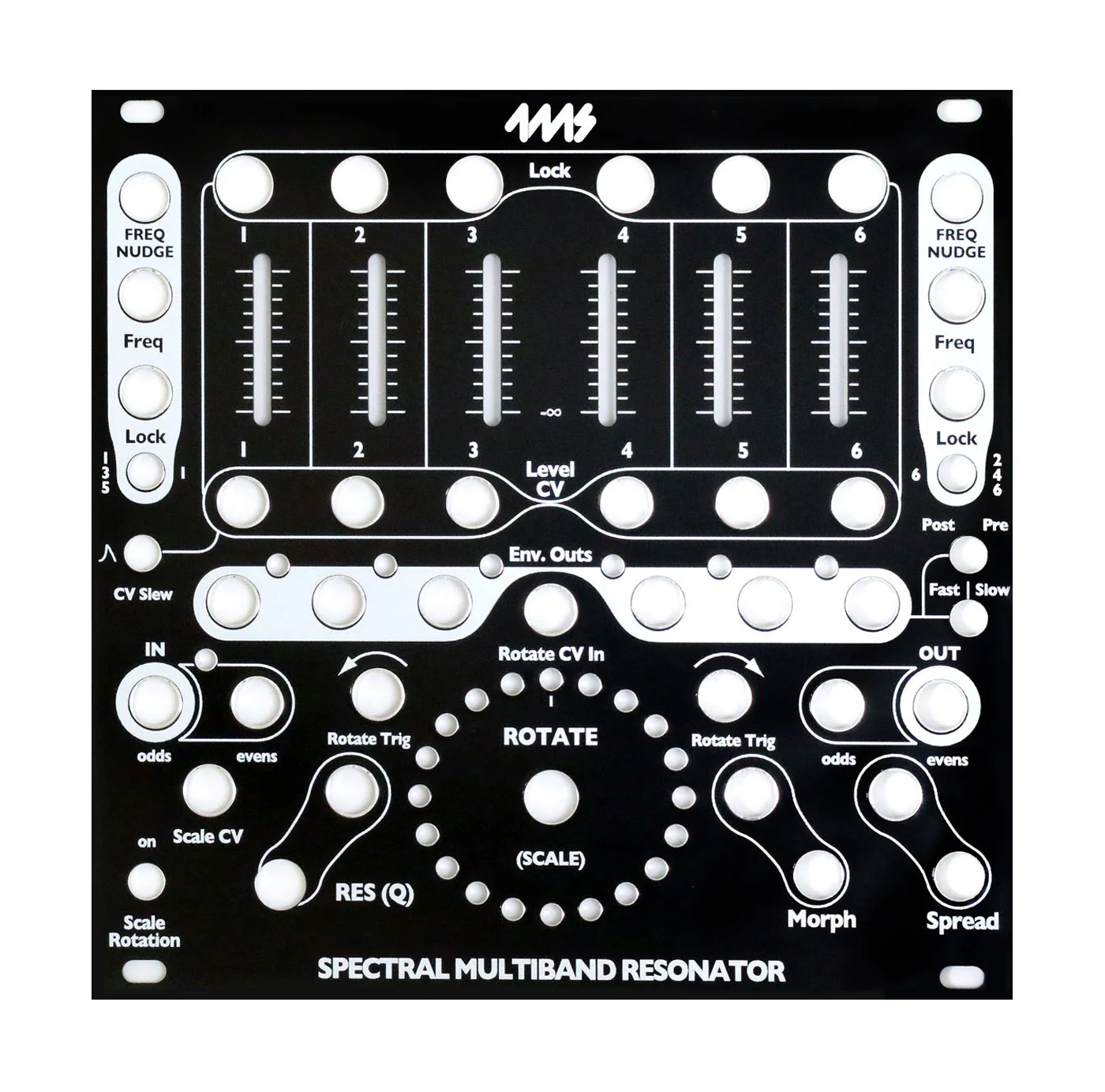 4ms Spectral Multiband Resonator Black Faceplate