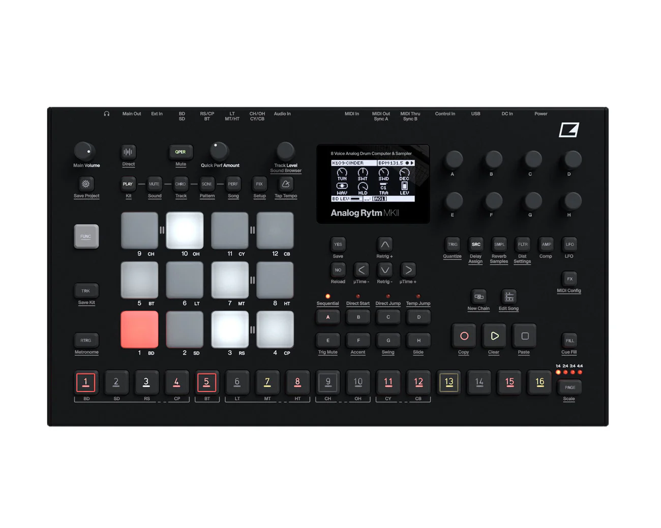Elektron Analog Rytm MKII Drum machine Synth and Sampler