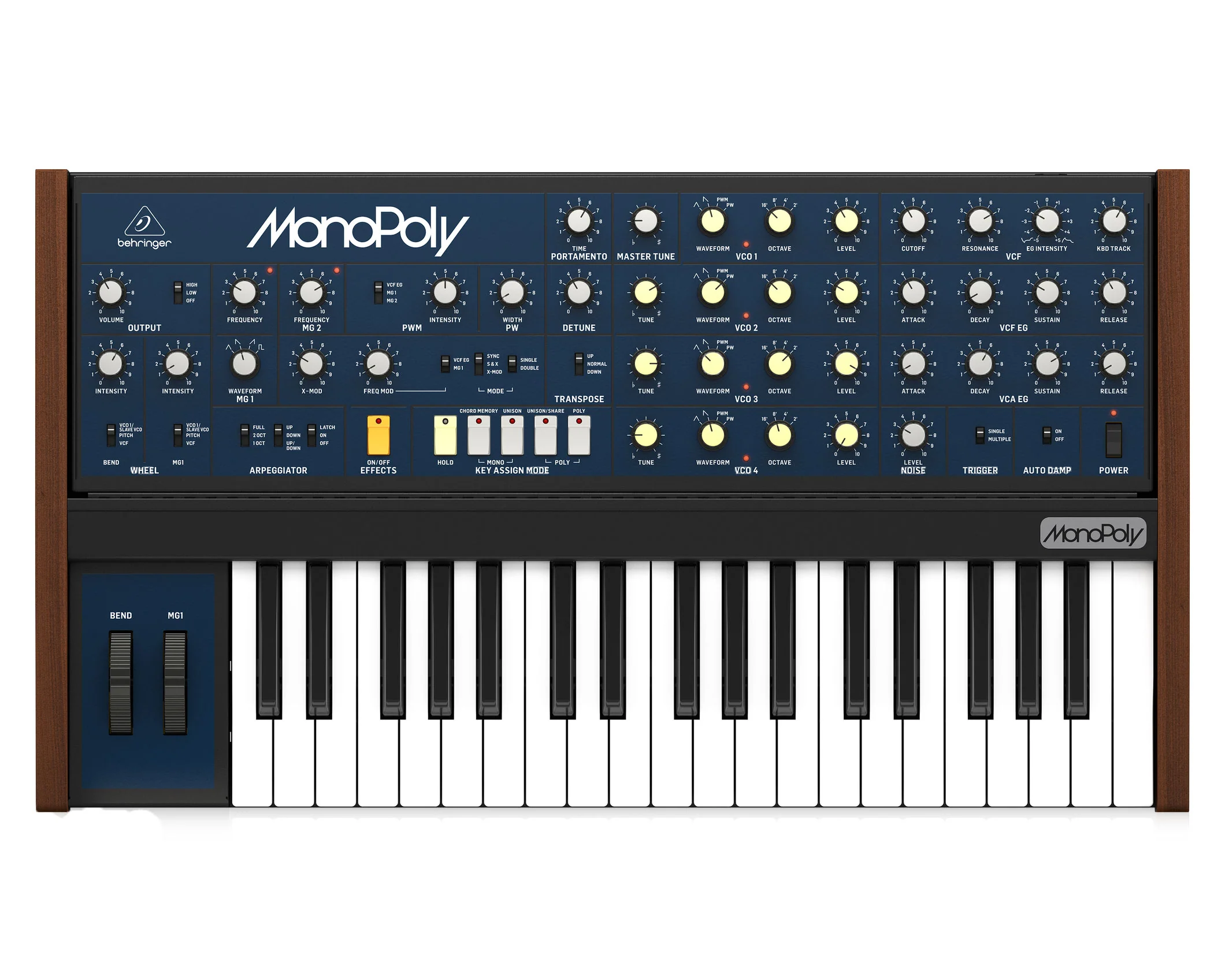 Behringer MonoPoly Analogue 4-Voice Polyphonic Synthesizer