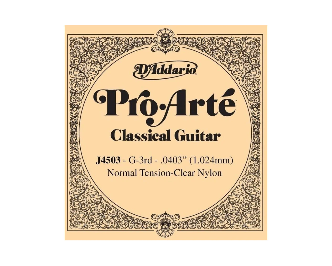 D'Addario J4503 Pro-Arte Nylon Classical Guitar Single String, Normal Tension, Third String