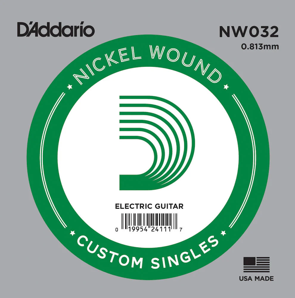 D'Addario NW032 Nickel Wound Electric Guitar Single String.032
