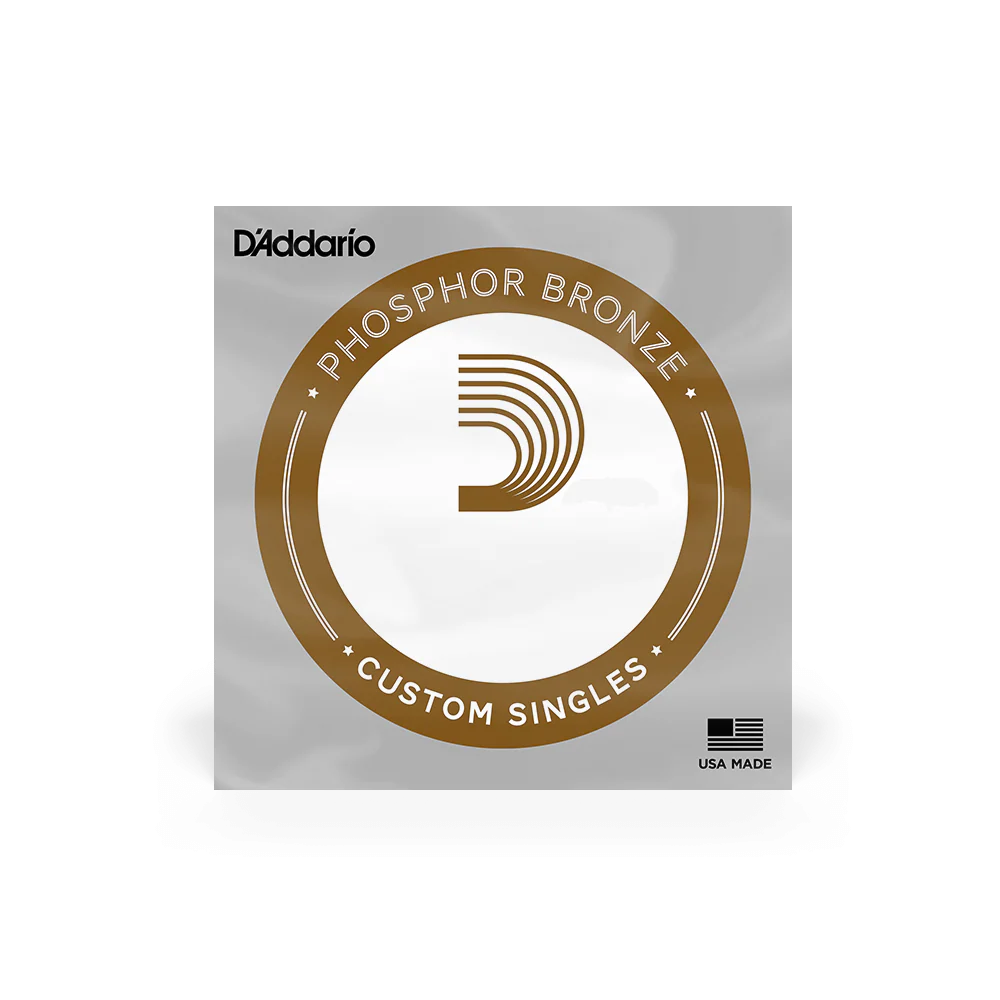 D'Addario PB029 Phosphor Bronze Wound Acoustic Guitar Single String .028 - Image 2
