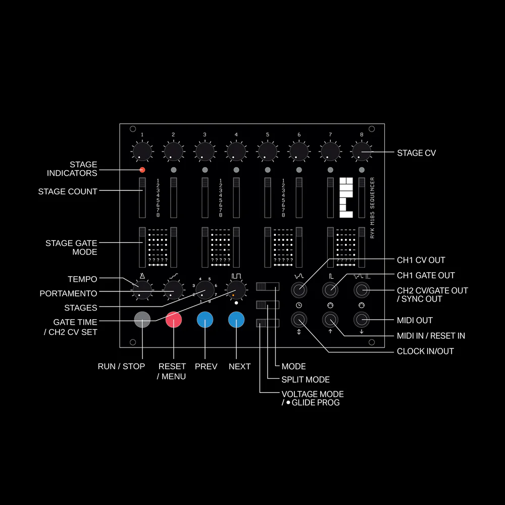 RYK Modular M185 Sequencer for Eurorack - Image 2