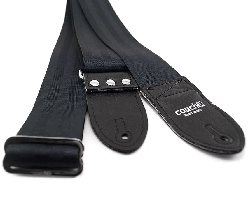 Couch Straps Seatbelt Black Guitar Strap