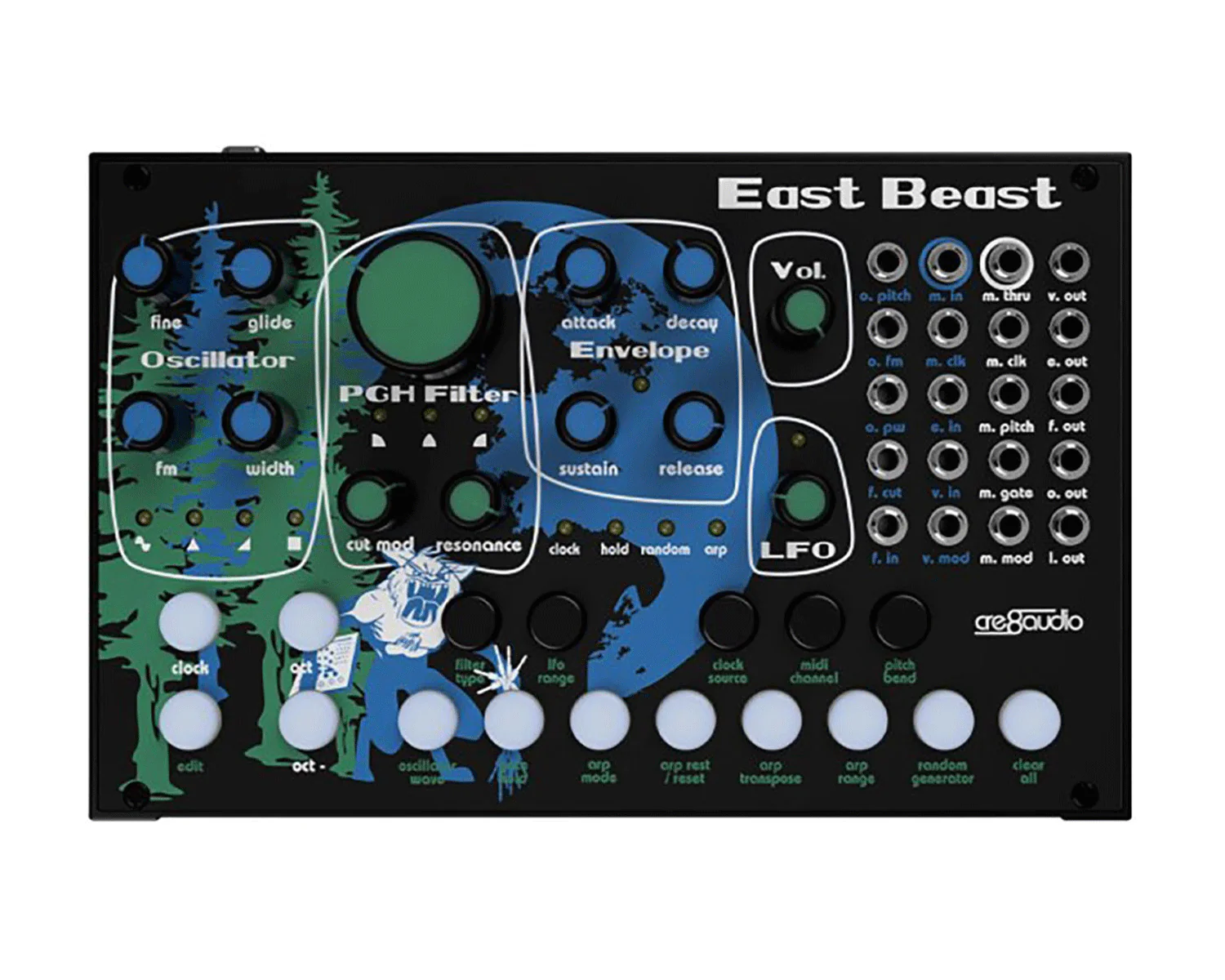 CRE8 AUDIO East Beast East Coast Semi-Modular Synthesizer