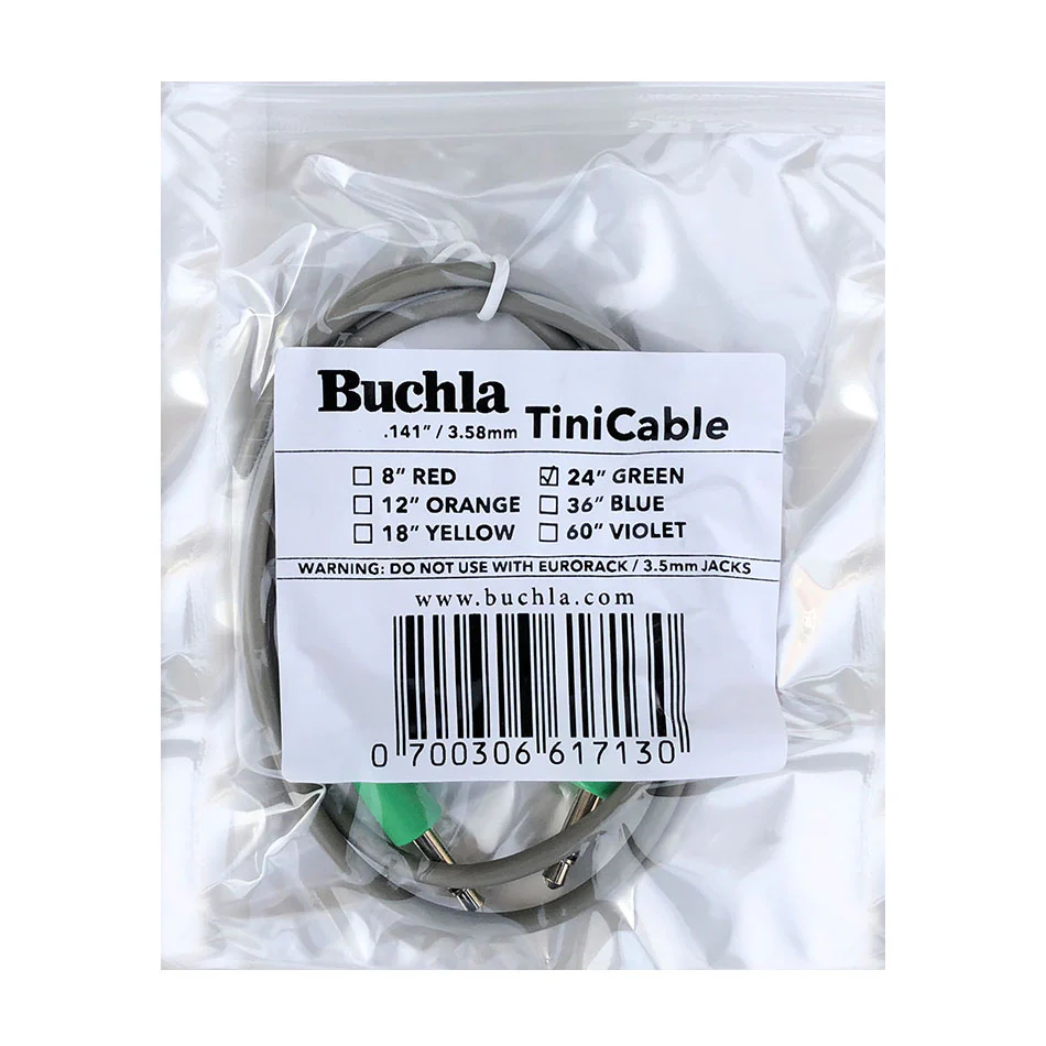 Buchla TiniCable - 24 inch length (Green Barrels) - Image 2