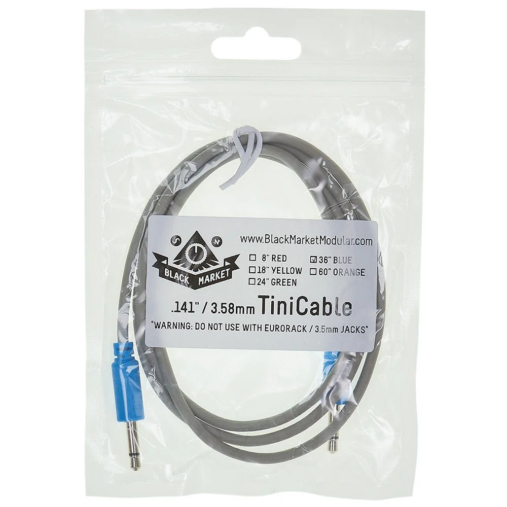 Buchla TiniCable - 36 inch length (Blue Barrels) - Image 2