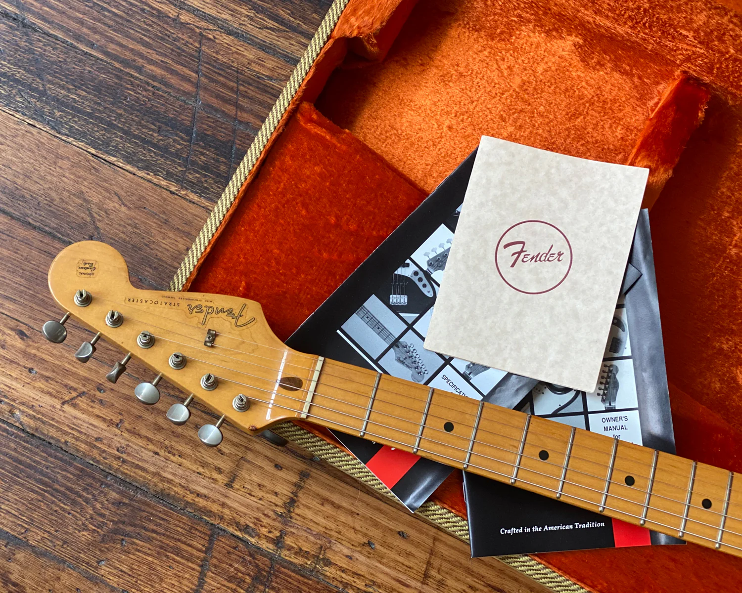 '94 Fender US Vintage Series - '57 Reissue Stratocaster - 2 Colour Sunburst - Image 7