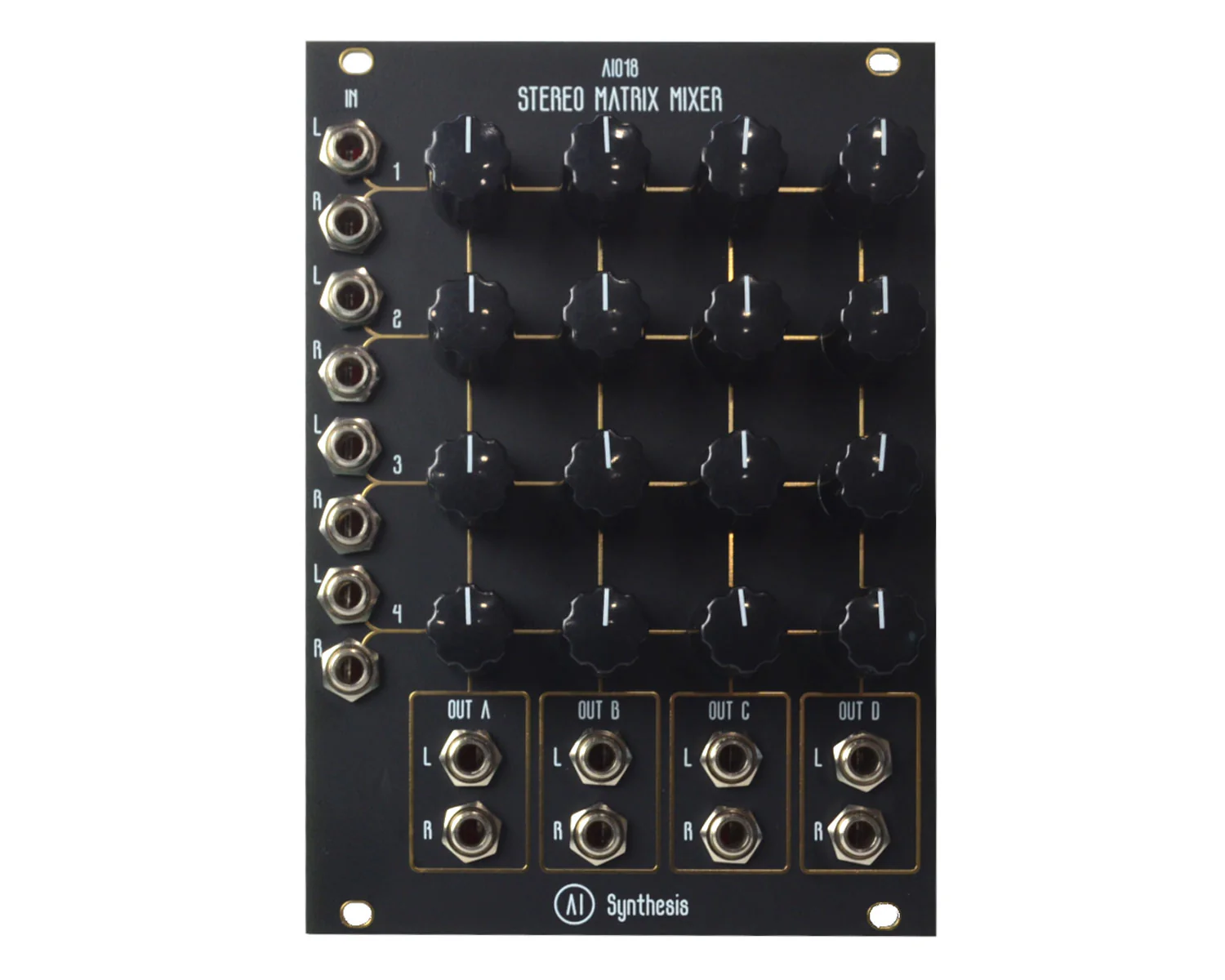 AI Synthesis AI018 Full DiY Kit Stereo Matrix Mixer - Black