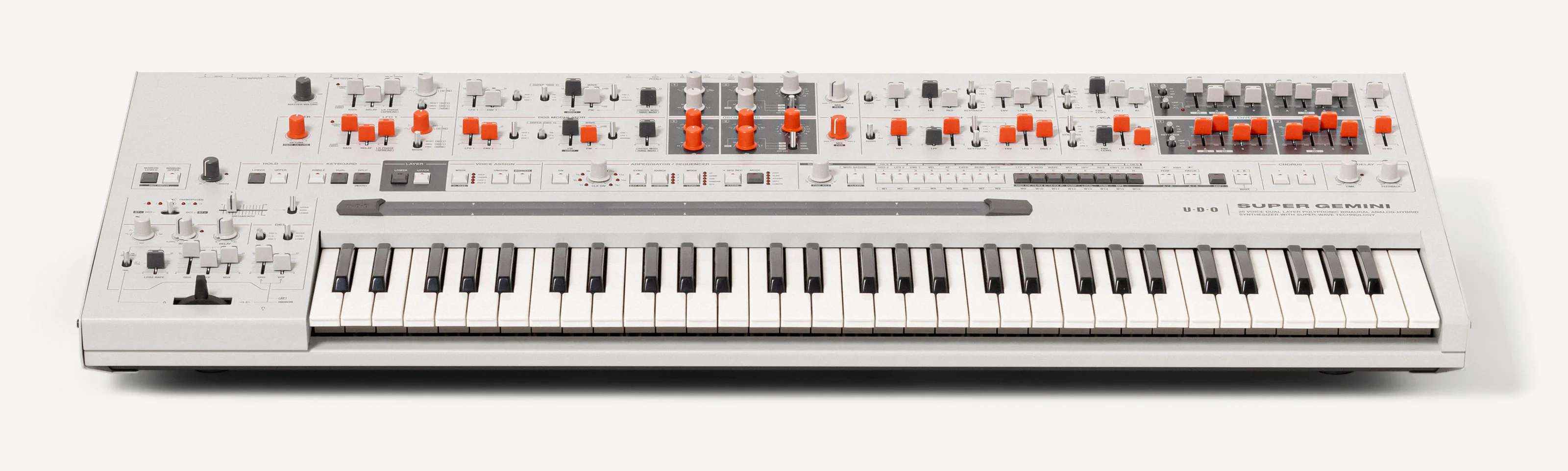 UDO Super Gemini 20 Voice Polyphonic Bi-Timbral Analogue Hybrid Synthesizer - Image 2