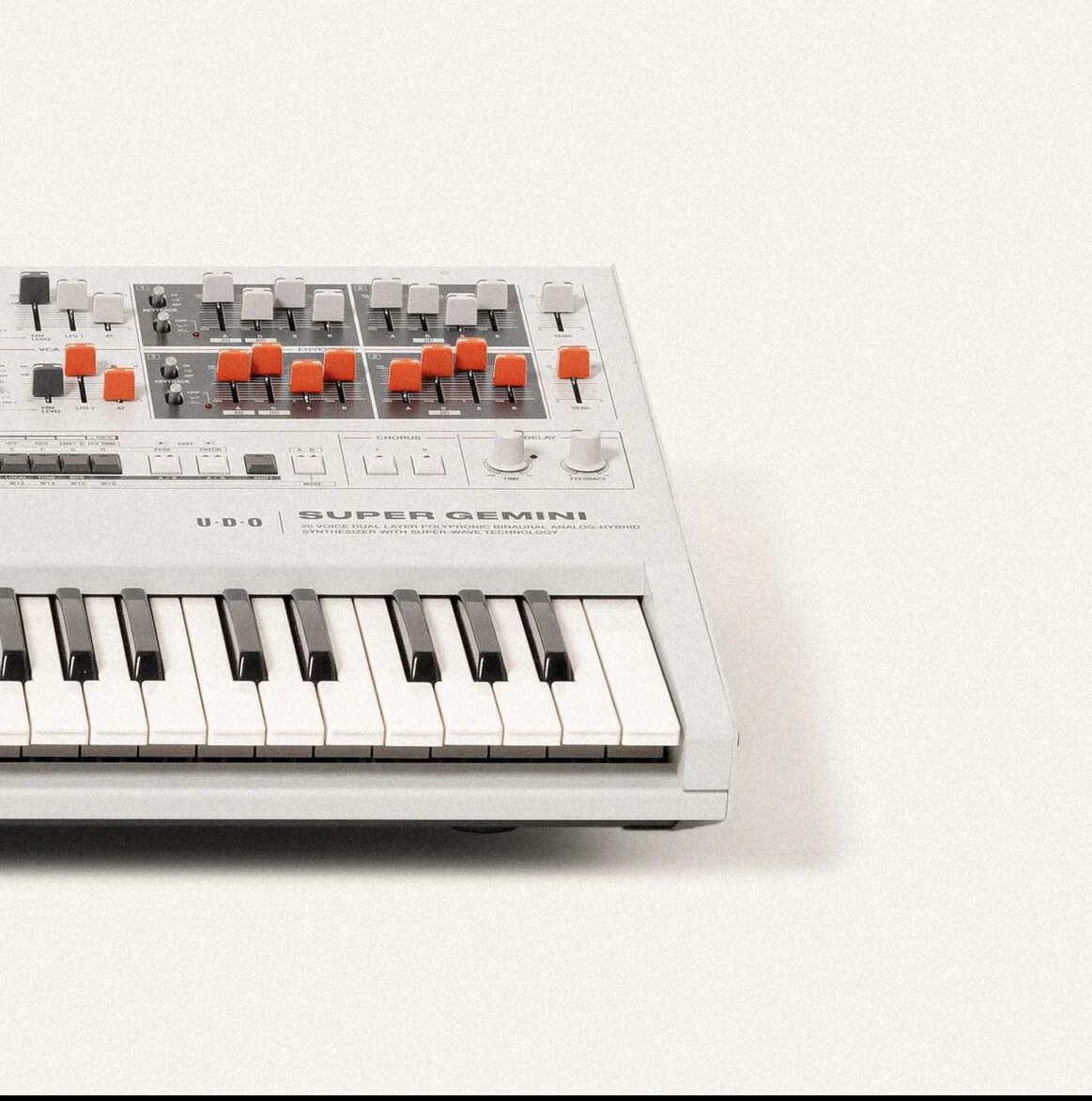 UDO Super Gemini 20 Voice Polyphonic Bi-Timbral Analogue Hybrid Synthesizer - Image 7