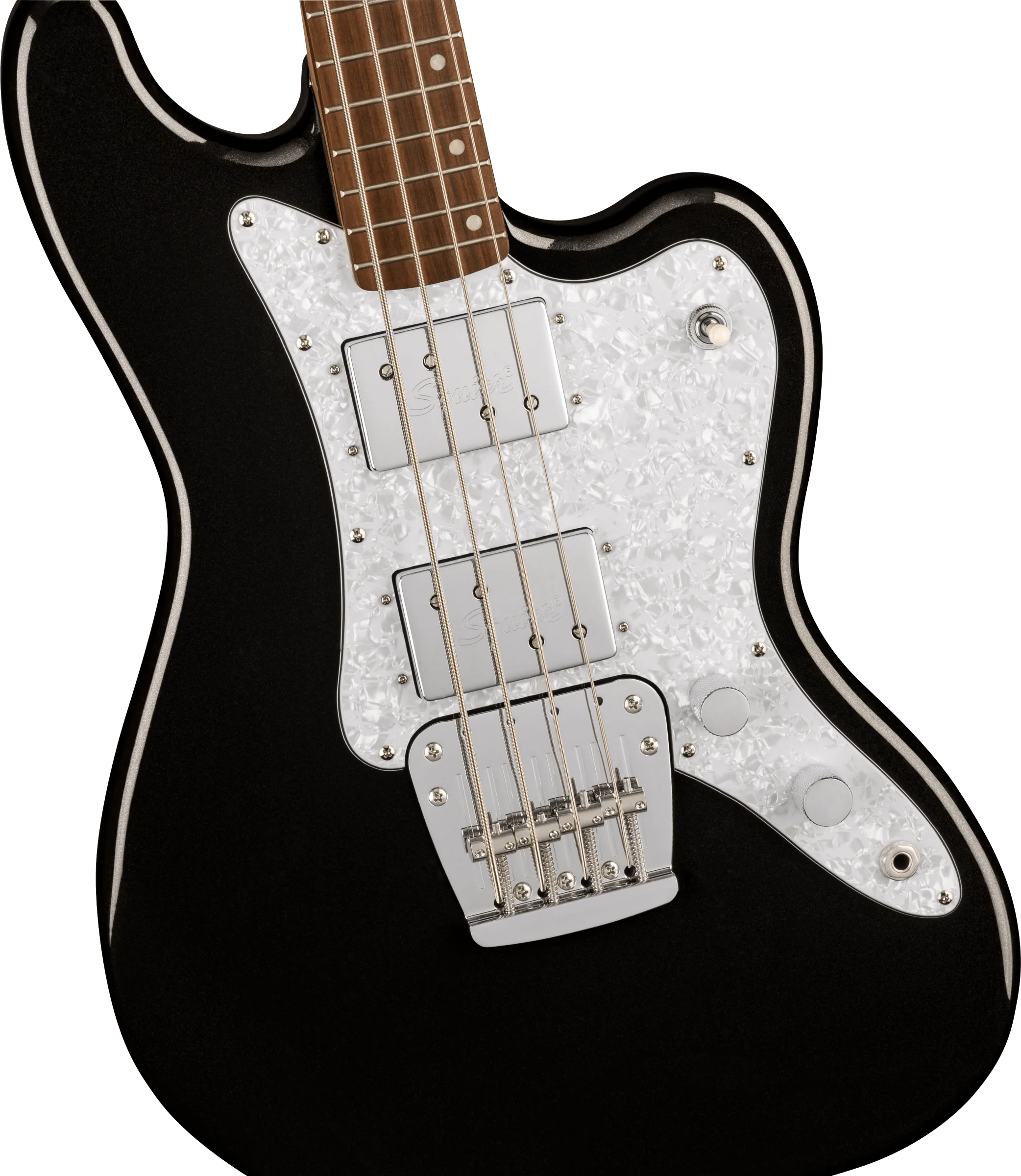 Fender Squier Paranormal Rascal Bass HH - Metallic Black - Image 6