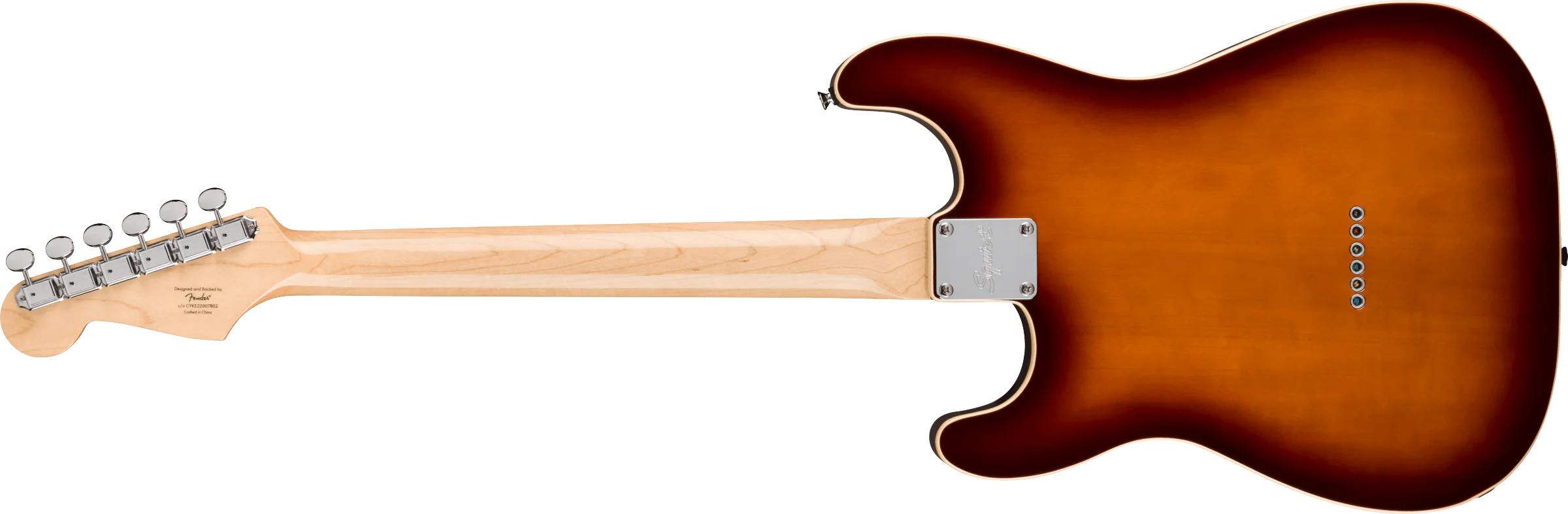 Fender Squier Paranormal Custom Nashville Stratocaster - Chocolate 2-Colour Sunburst - Image 5
