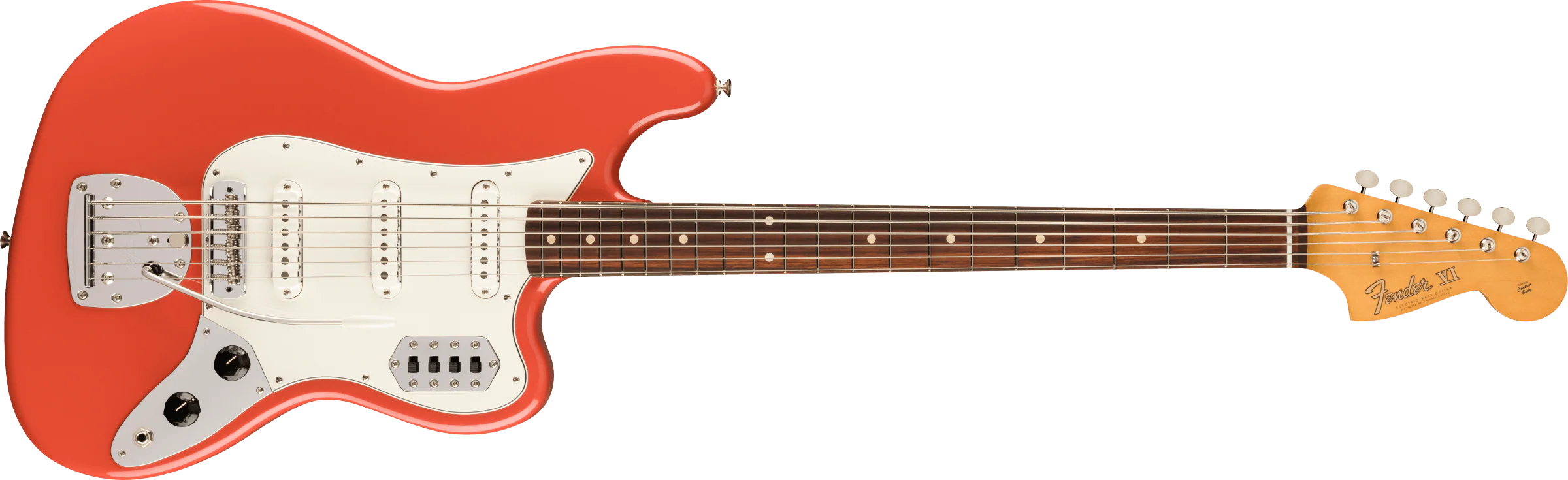 Fender Vintera II 60s Bass VI - Fiesta Red - Image 2