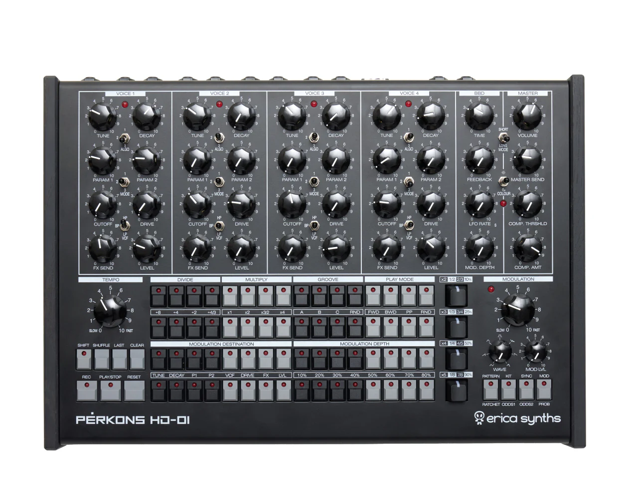 Erica Synths PĒRKONS HD-01 Live Performance Sound Design Drum Machine