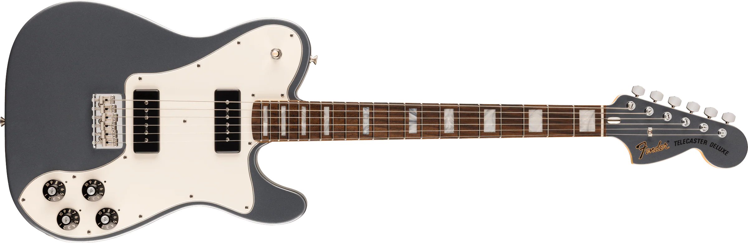 Fender Chris Shiflett Cleaver Telecaster Deluxe, Rosewood Fingerboard, Charcoal Frost Metallic - Image 2