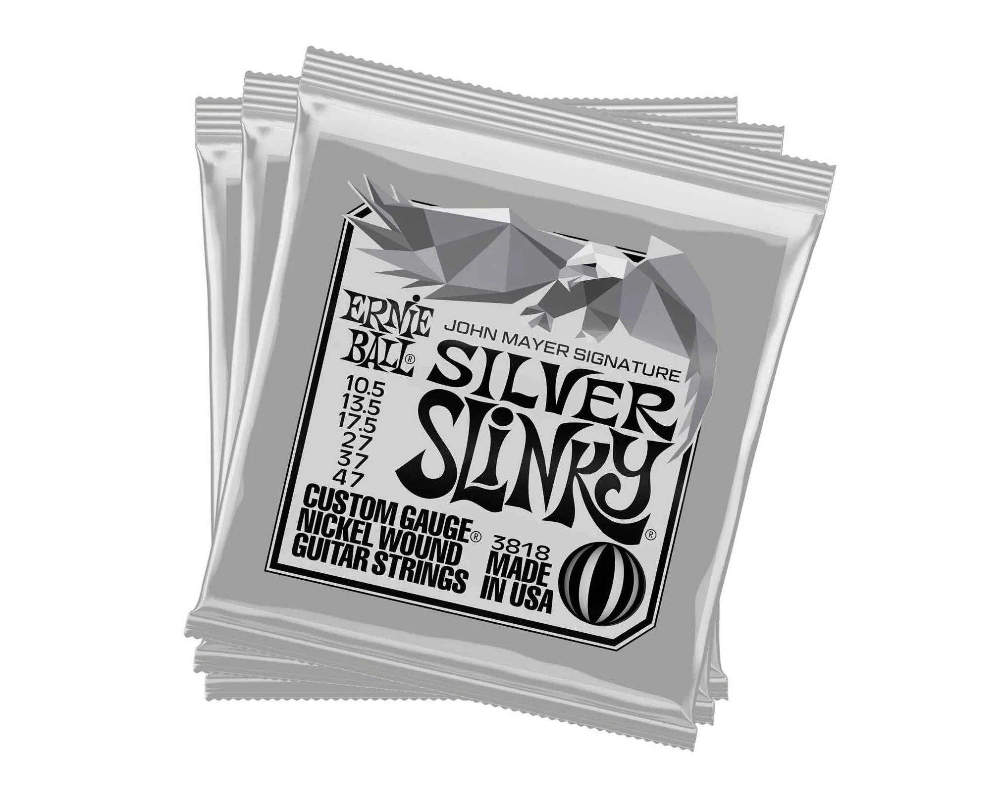 Ernie Ball 3817 Silver Slinky - John Mayer Signature Set - 6 Pack
