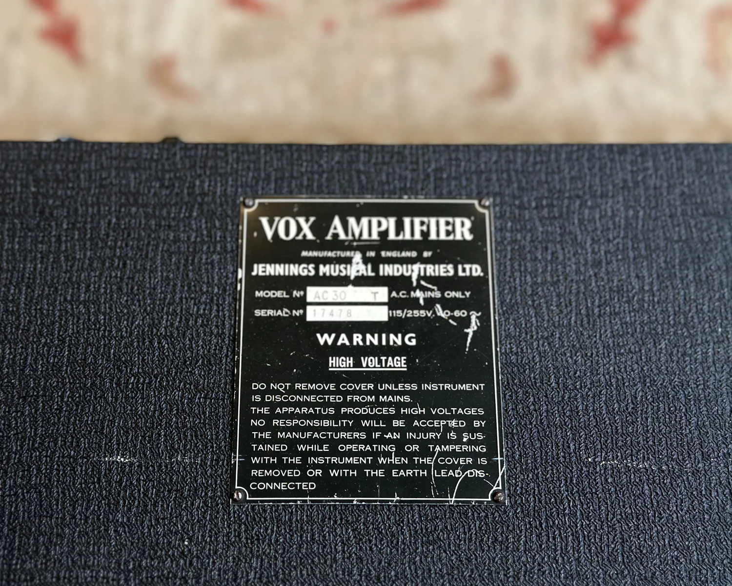 1964 VOX (JMI/Jennings) AC-30 Treble (Thirty Twin) - Non Top Boost Model - Made in UK - Image 8