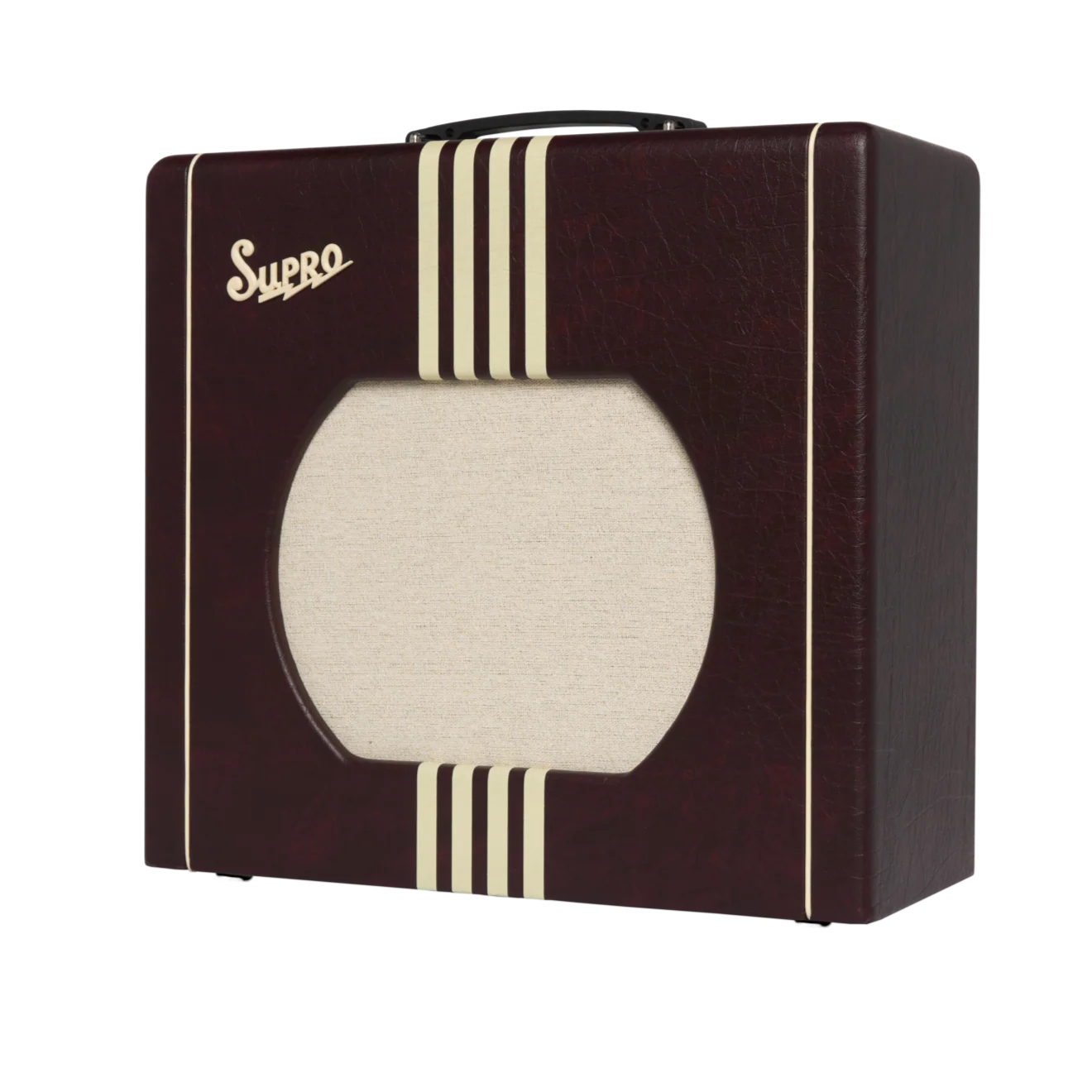 Supro Delta King 12 Guitar Amplifier - Burgundy/Cream - Image 2