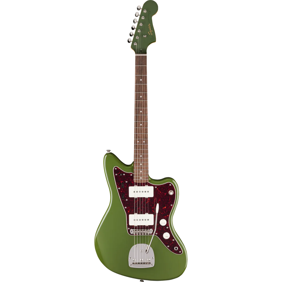Fender Squier FSR Classic Vibe '60s Jazzmaster - Antique Olive w/Matching Headstock - Image 2