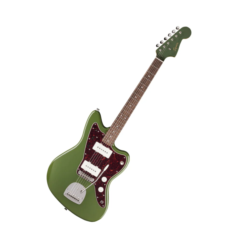 Fender Squier FSR Classic Vibe '60s Jazzmaster - Antique Olive w/Matching Headstock - Image 4
