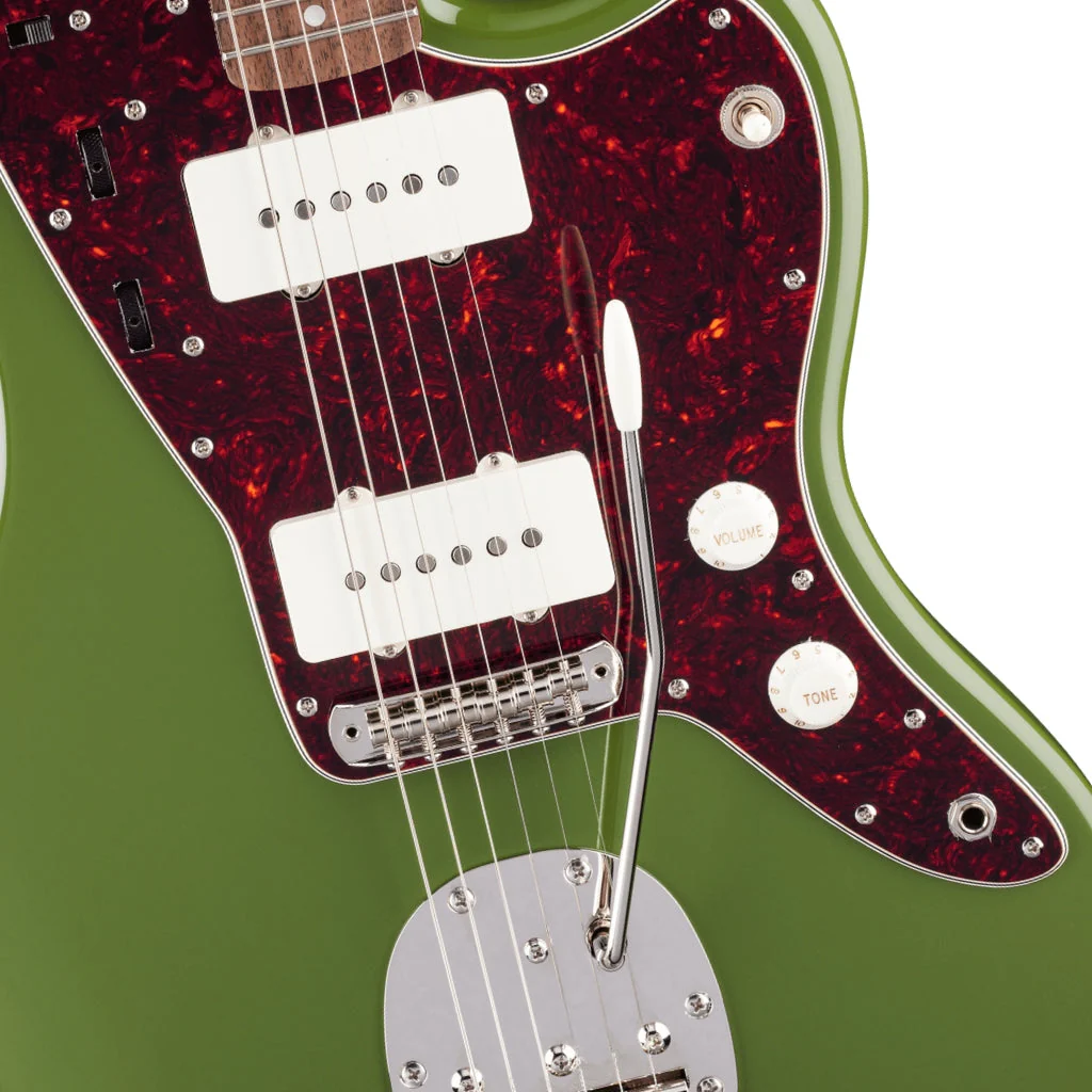 Fender Squier FSR Classic Vibe '60s Jazzmaster - Antique Olive w/Matching Headstock - Image 7