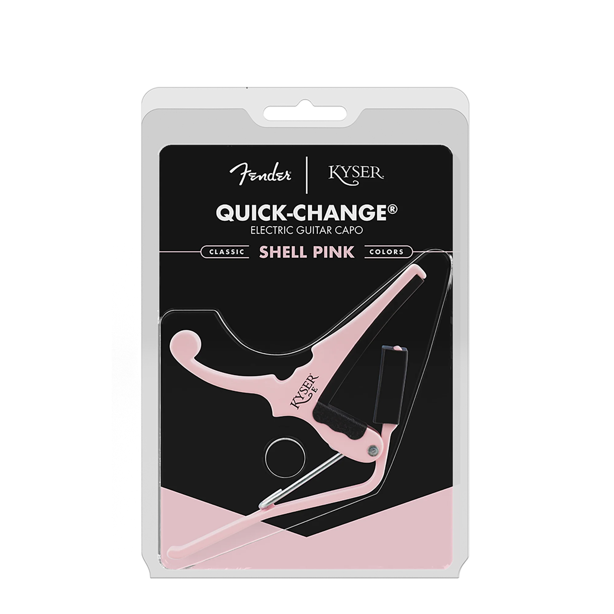 Kyser Fender KGEFSPA Electric Capo - Shell Pink - Image 3