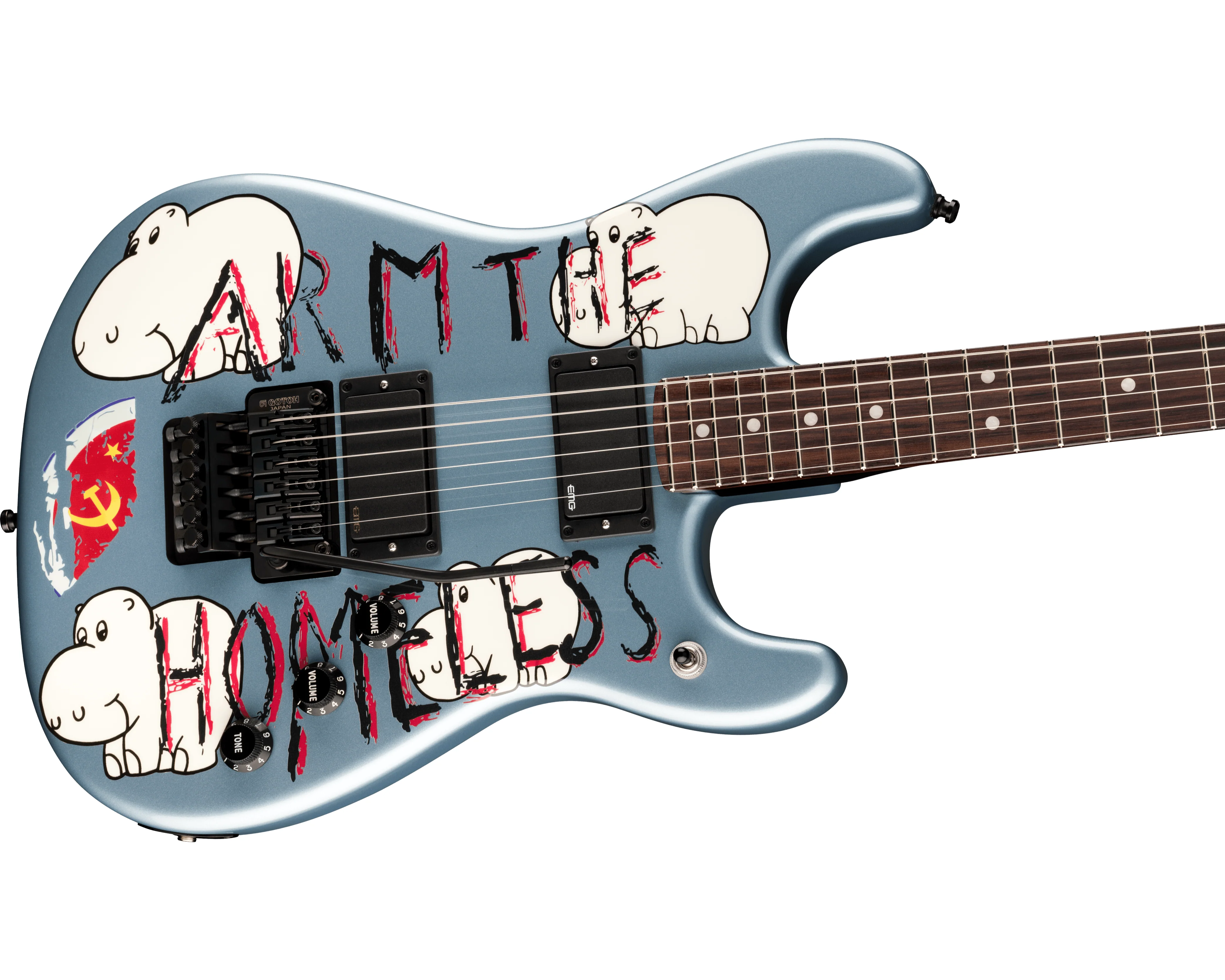 Fender Tom Morello Arm The Homeless Stratocaster - Blue Ice Metallic