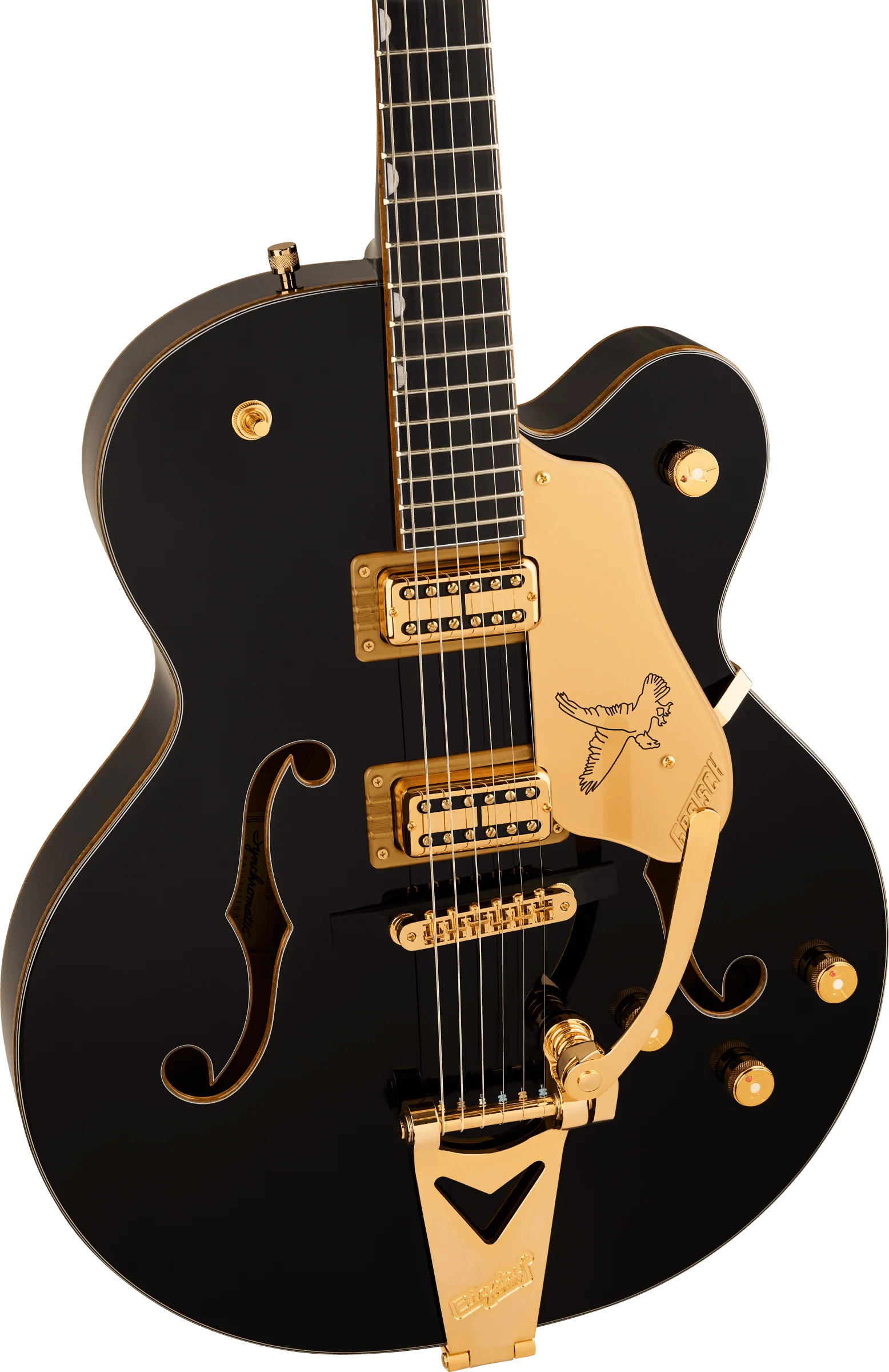 Gretsch Synchromatic Falcon Hollow Body Single-Cut with Bigsby Ebony Fingerboard - Black - Image 6