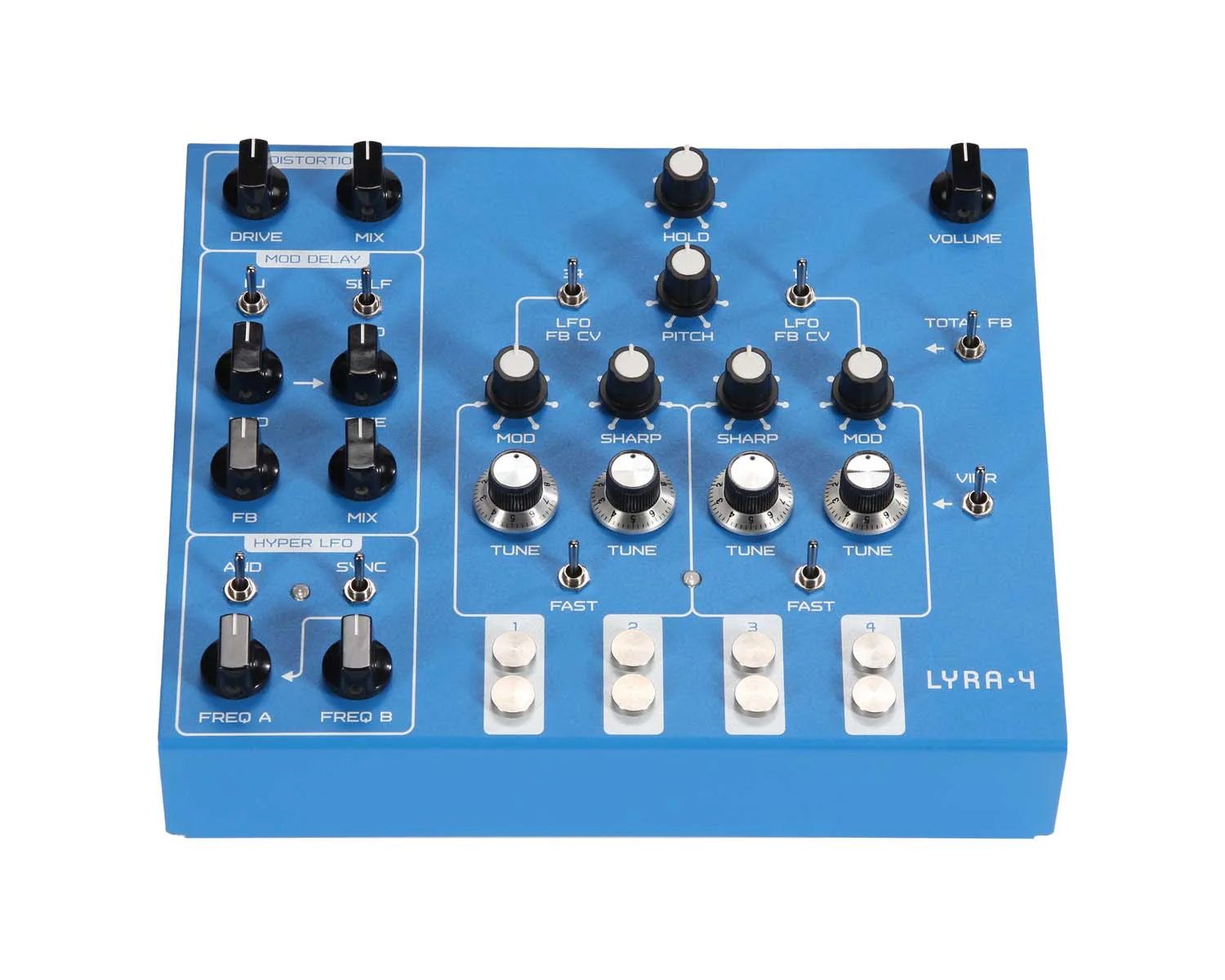 Soma Laboratory LYRA-4 Organismic Synthesizer - Zanzibar Blue - Image 6