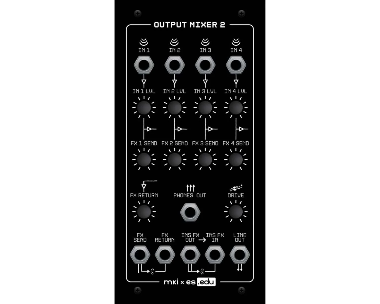 Erica Synths EDU DIY Output Mixer 2