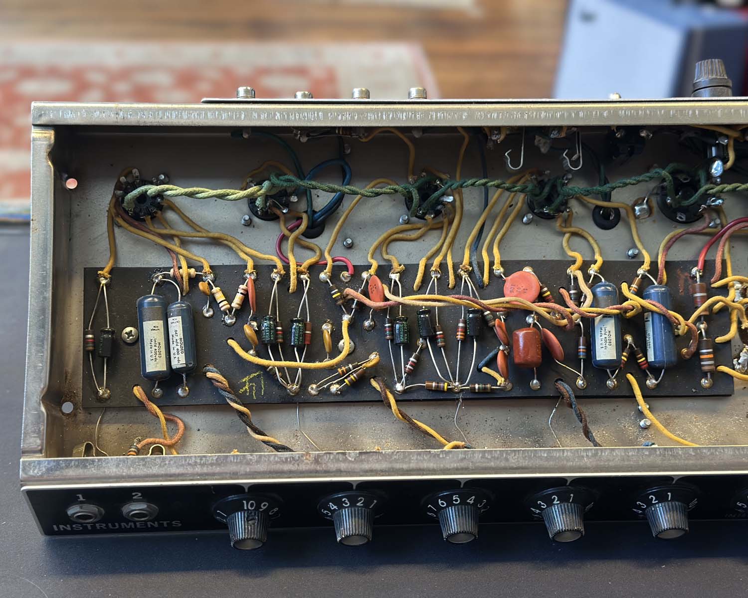 1966 Black Panel Fender Princeton Reverb-Amp - 110 Volts - Image 10