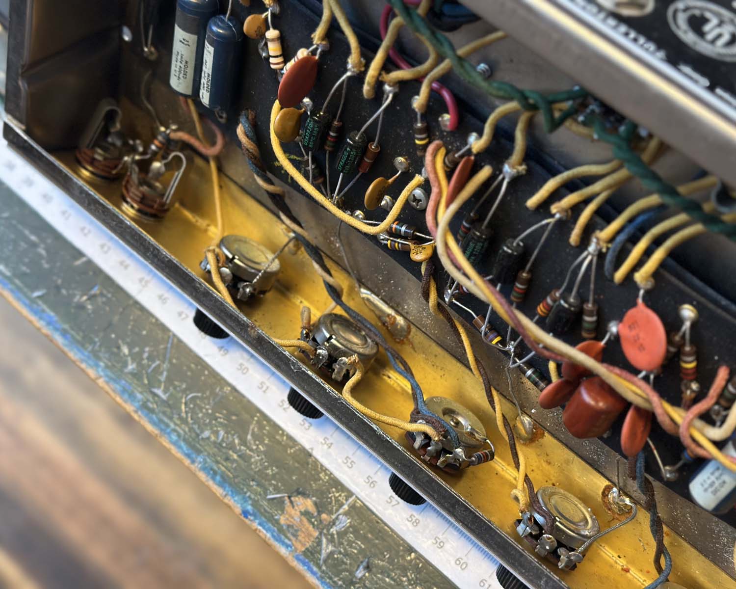 1966 Black Panel Fender Princeton Reverb-Amp - 110 Volts - Image 12