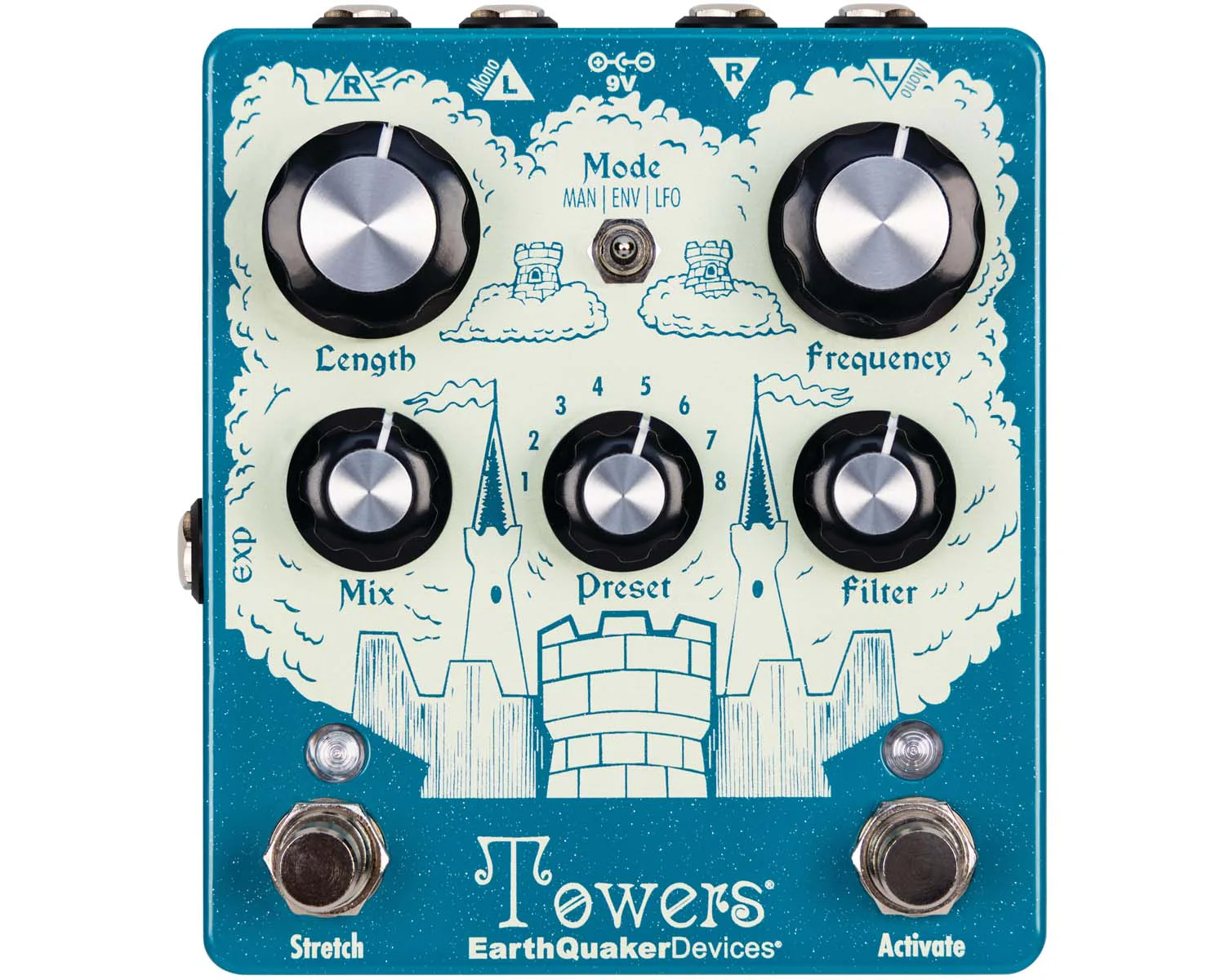 EarthQuaker Devices Towers Stereo Reverberant Filter Pedal