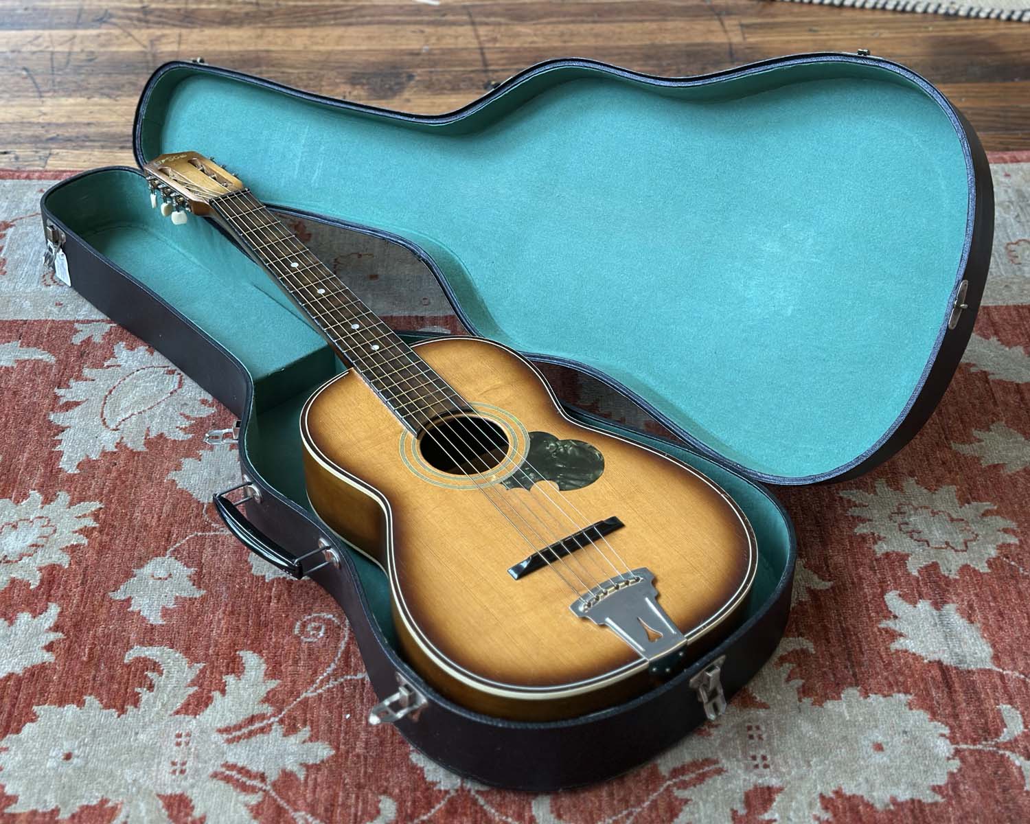 1960s Jason (Nagoya Suzuki) 'No. 5' Parlour Acoustic Guitar - Image 15