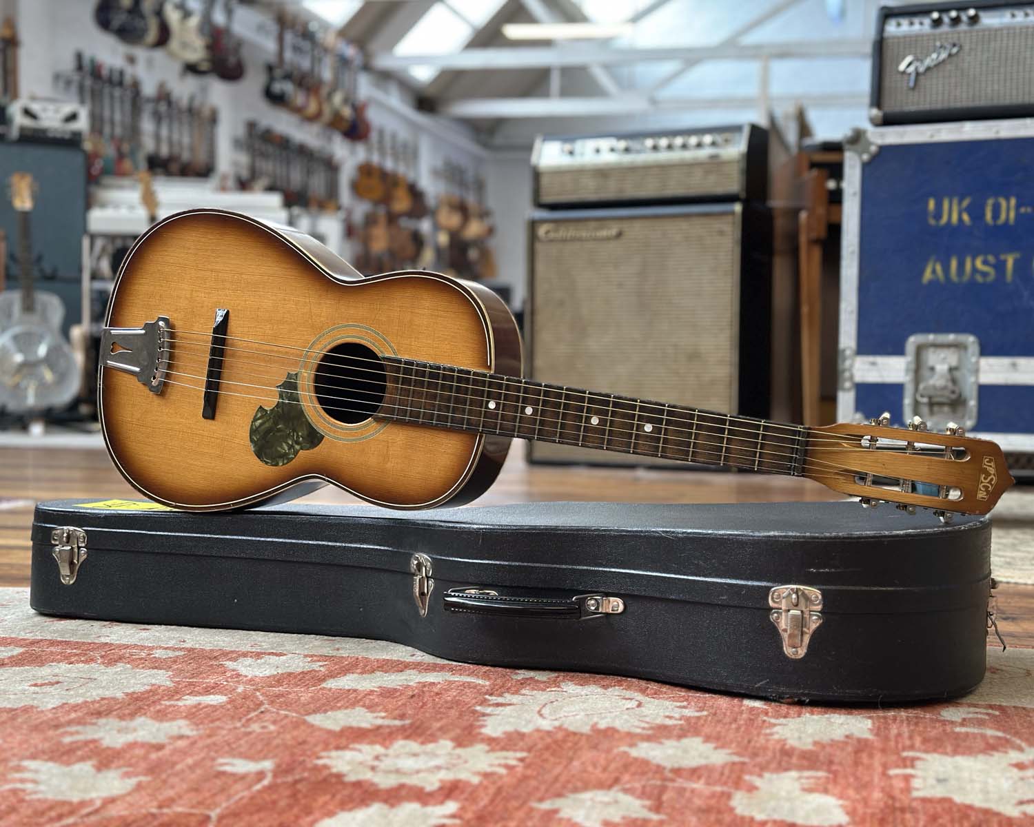 1960s Jason (Nagoya Suzuki) 'No. 5' Parlour Acoustic Guitar - Image 18