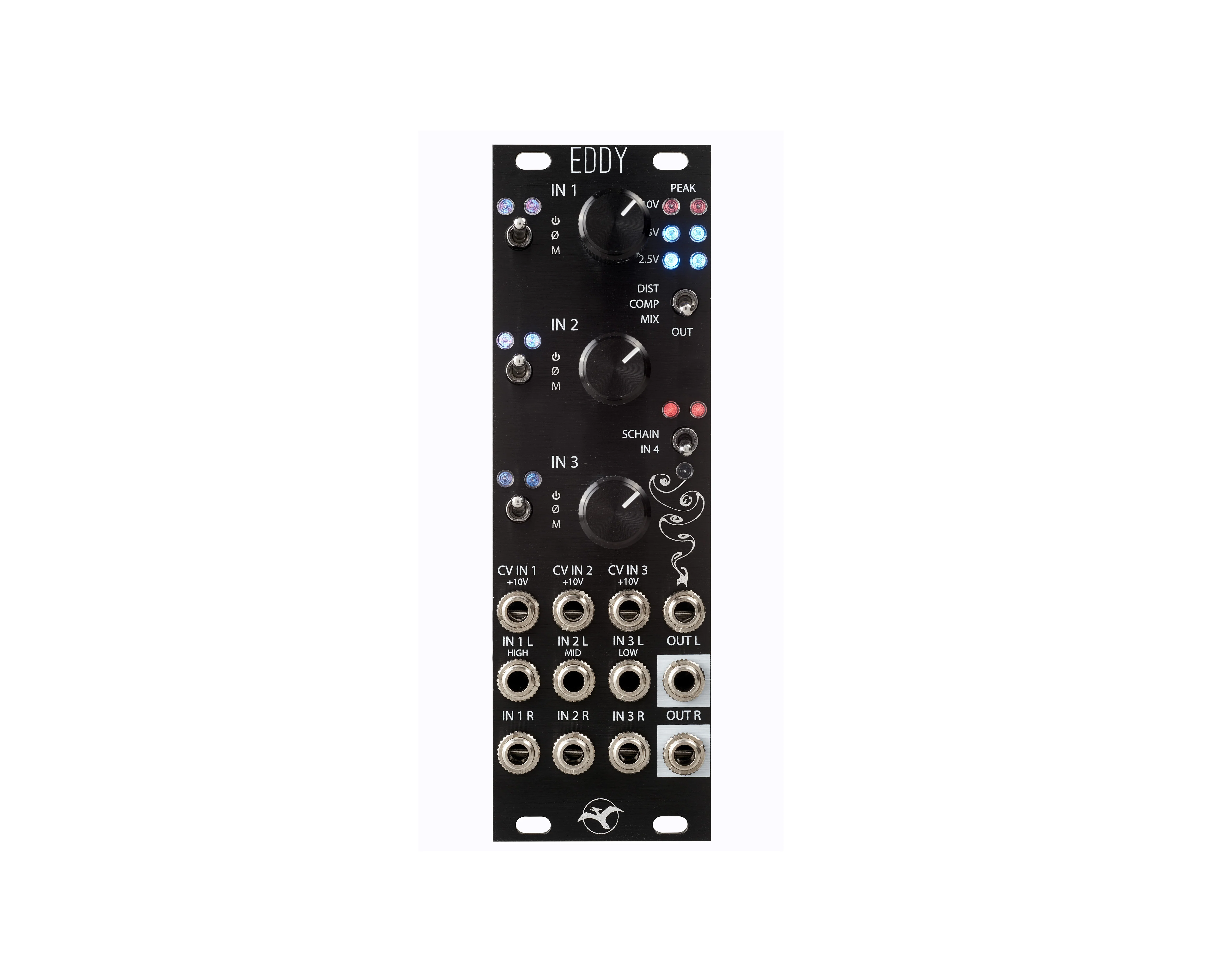 Schlappi Engineering Eddy - 3 Channel Stereo Mixer/VCA/Compressor/Feedbacker