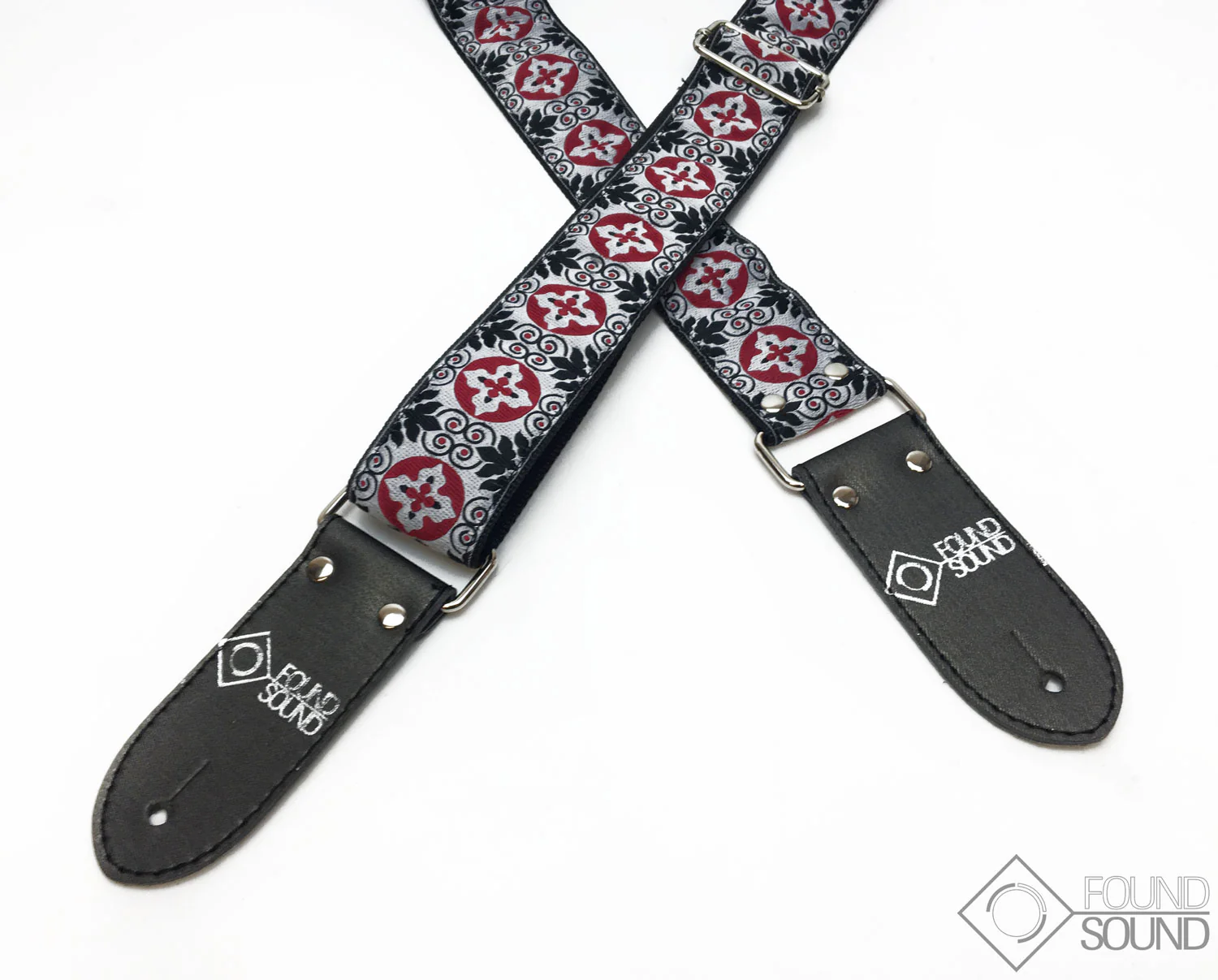 DSL Jacquard Weave Nod Red Guitar Strap